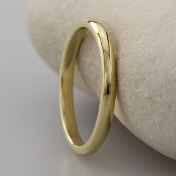 The Wanlock: Recycled 14ct Yellow Gold Wedding Ring with Polished finish