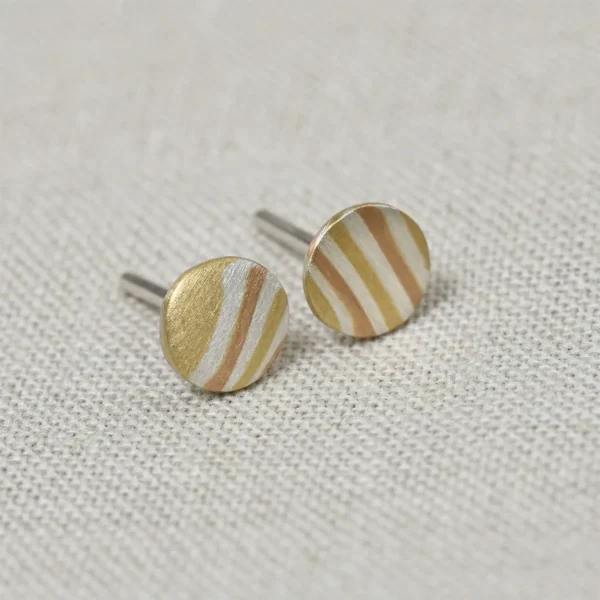 Handmade Mokume Gane Earrings