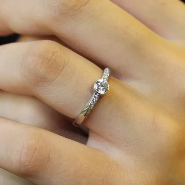 The Ruel: Handmade 950 Platinum Twist Moissanite or Diamond Engagement Ring
