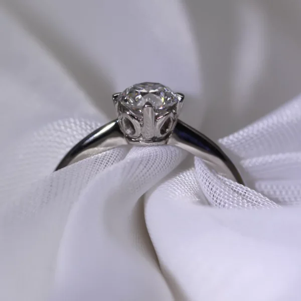 The Glenkin: Handmade 950 Platinum Tulip Setting Solitaire Engagement Ring