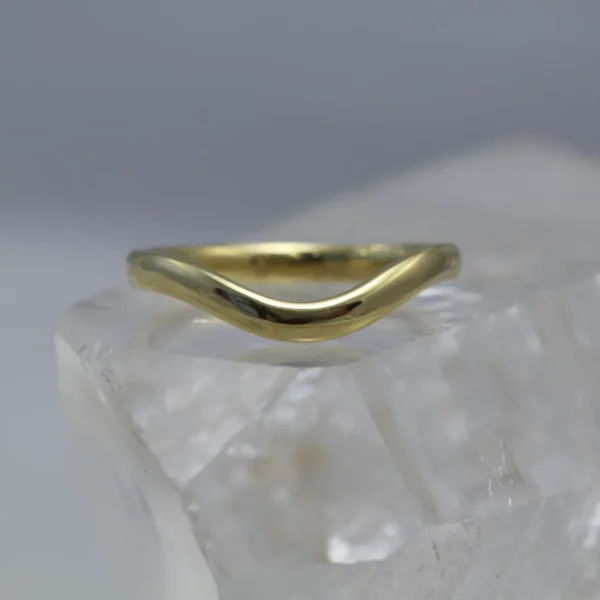 The May: Eco Friendly 18ct Gold Bespoke Curved Wedding Ring