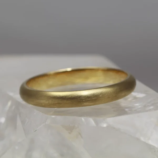 The Archan: Recycled 14ct Yellow Gold Wedding Ring with Matt finish