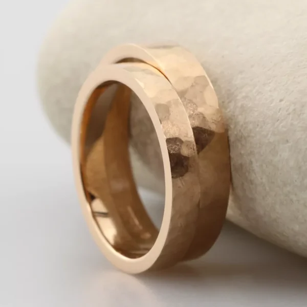 The Cavanacaws: Ethical 18ct Rose Gold Matching Wedding Ring Set