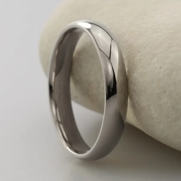 The Devon: Handmade 950 Platinum Polished Wedding Ring