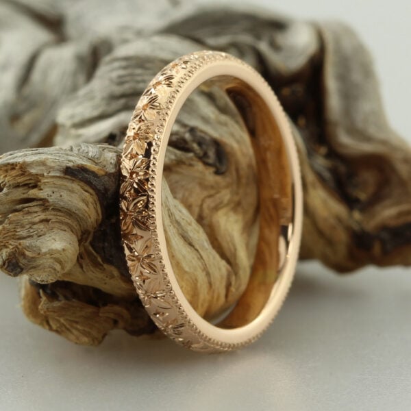 Hand Engraved Wedding Rings