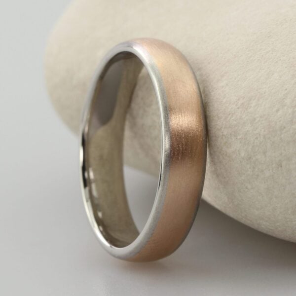 The Ardle: Recycled 950 Platinum and 18ct Rose Gold Mixed Metal Wedding Ring
