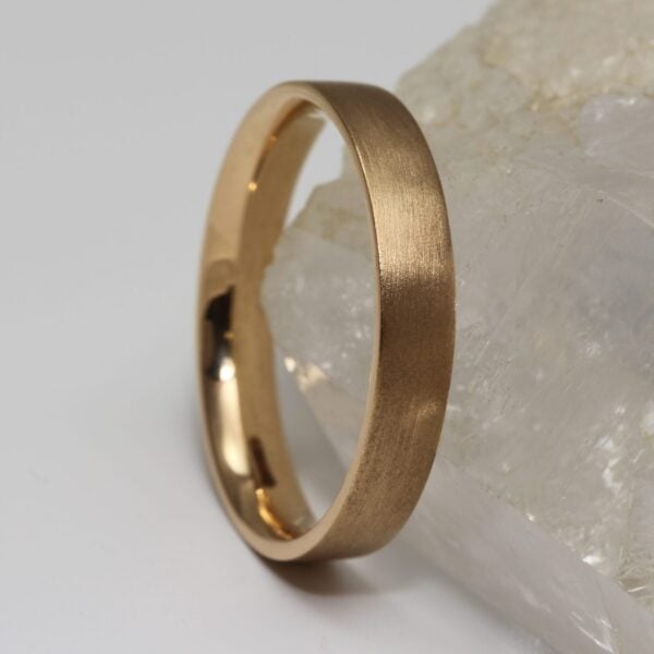 The Hadydarn: Ethical 14ct Rose Gold Wedding Ring with Matt finish
