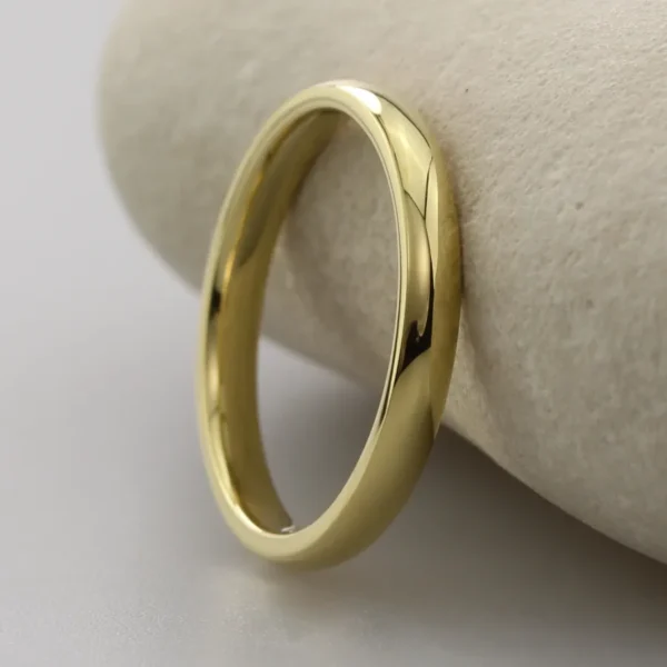 The Devon: Handmade 14ct Yellow Gold Polished Wedding Ring