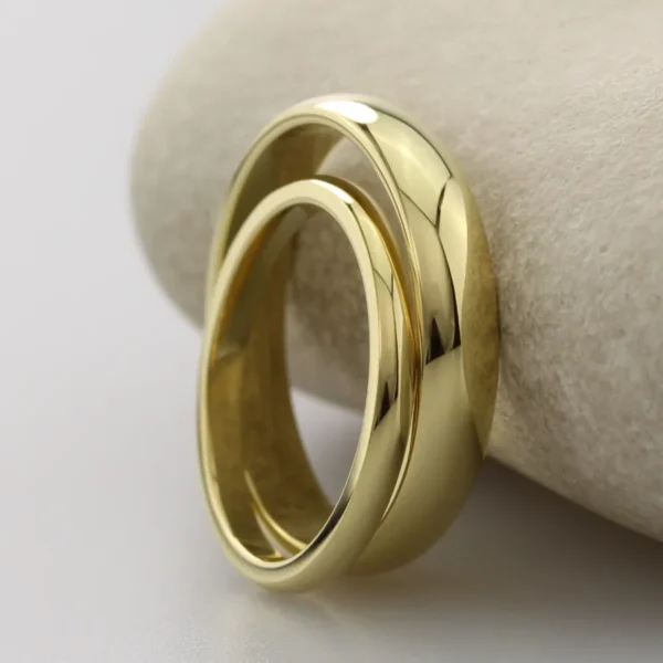 The Wanlocks: Recycled 14ct Yellow Gold Matching Wedding Rings
