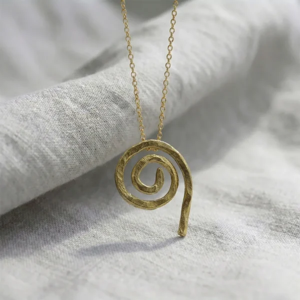 Handmade 18ct Yellow Gold Celtic Single Spiral Pendant
